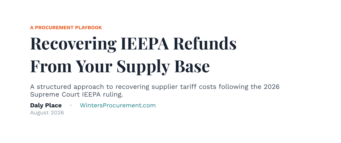 The IEEPA Tariff Refund Playbook cover